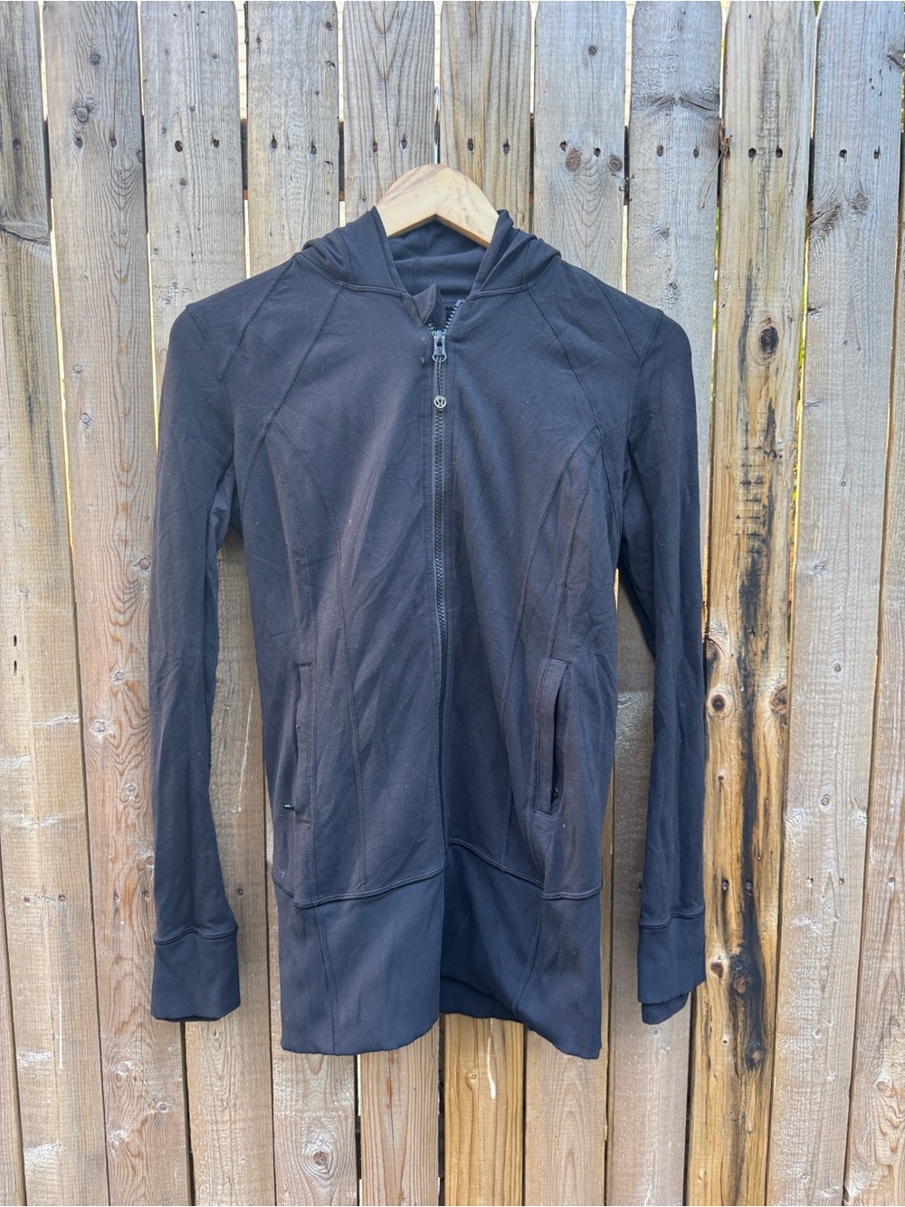 lululemon daily practice Black Lightweight Hooded Zip Jacket